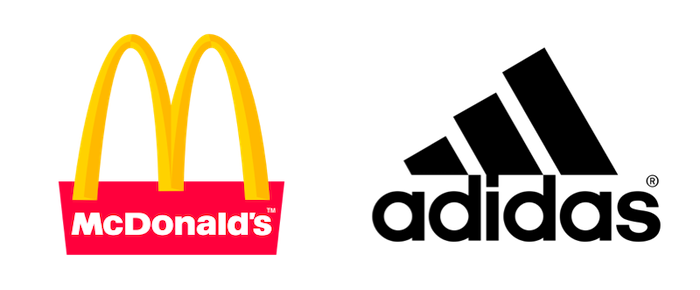 McDonald's and Adidas logos